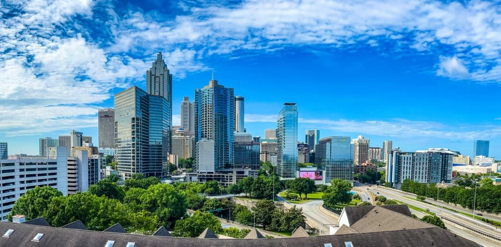 Panoramic Photo of The Downtown Atlanta Skyline